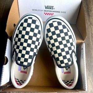 Skate slip on Vans. Black and white vans checkered size 5 Men’s